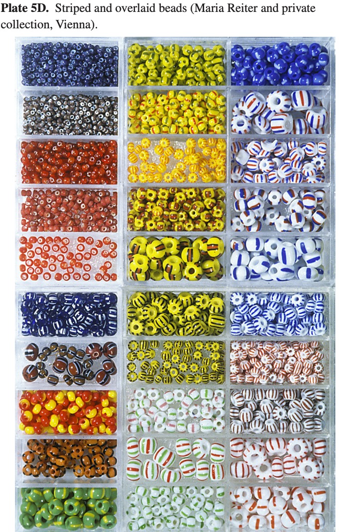 Plate 5D Striped and overlaid beads (Maria Reiter and private collection, Vienna).