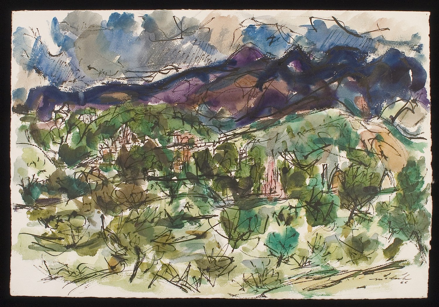 David McCosh (American, 1903-81) San Miguel de Allende, 1966 Watercolor, 15-12 x 22-1/2 inches Gift of Dr. and Mrs. Carlisle Moore 1971:2.7