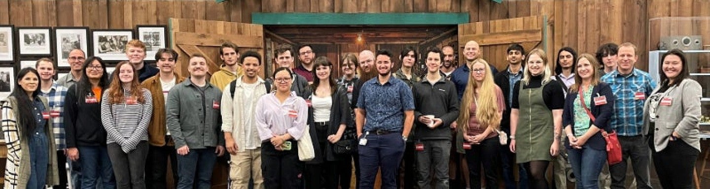 LCC, UCC, UO students and staff in the Heritage Center at HP