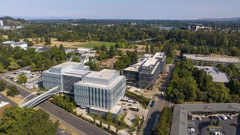 Knight Campus aerial view