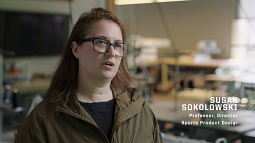 Sports Product Design Department Director Sustan Sokolowski in the studio
