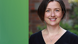 Stacey York with green background