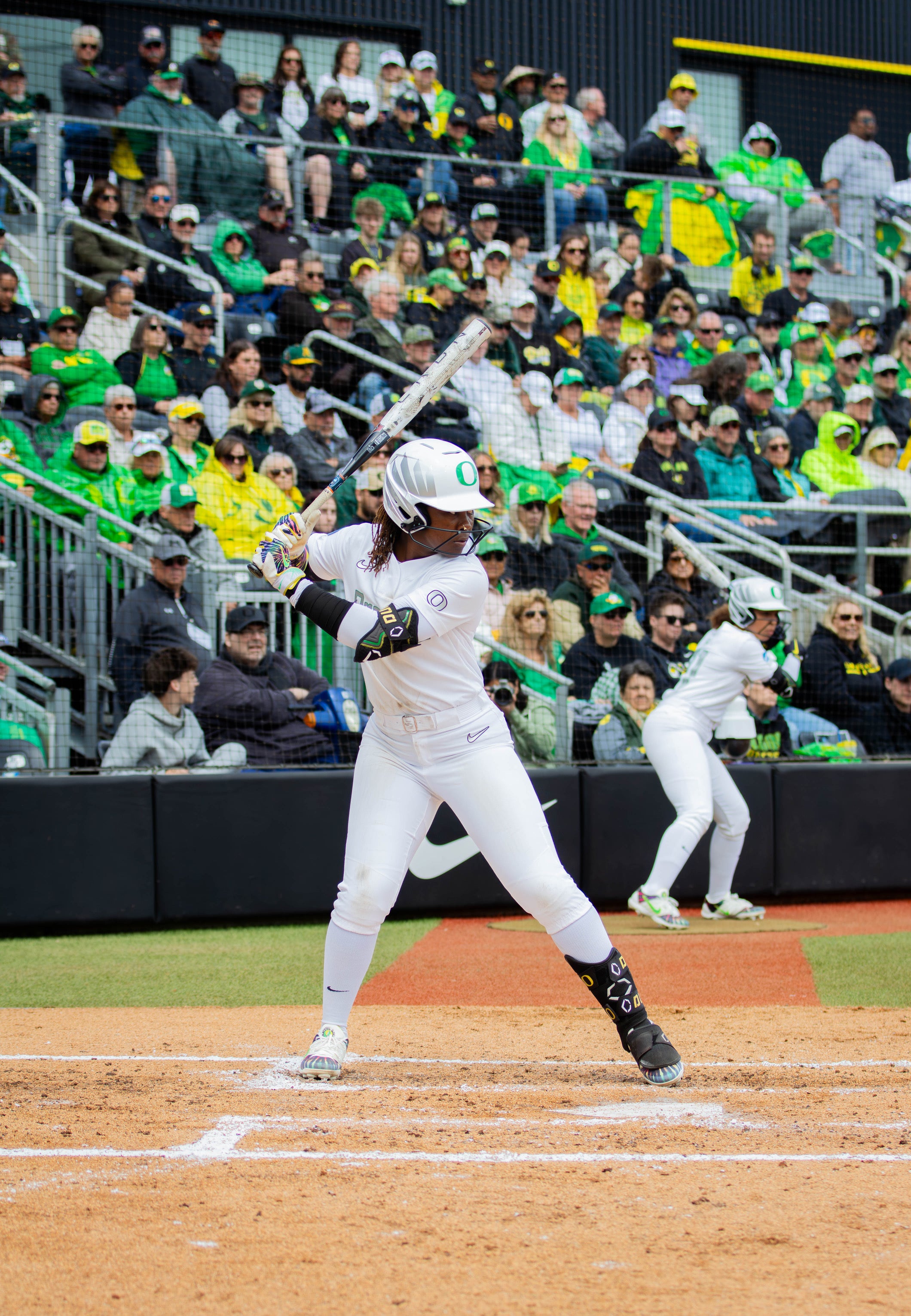 Oregon's Elon Butler stands ready at the plate in the Ducks' Regional loss to Mississippi State