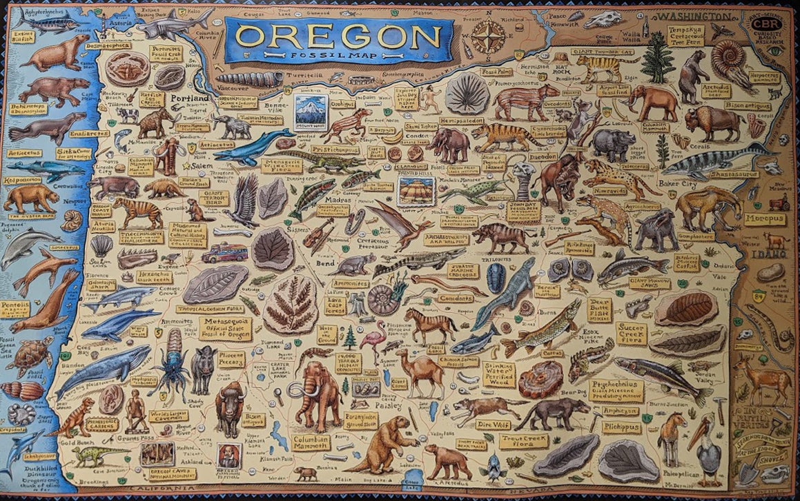 Ray Troll Fossil Map