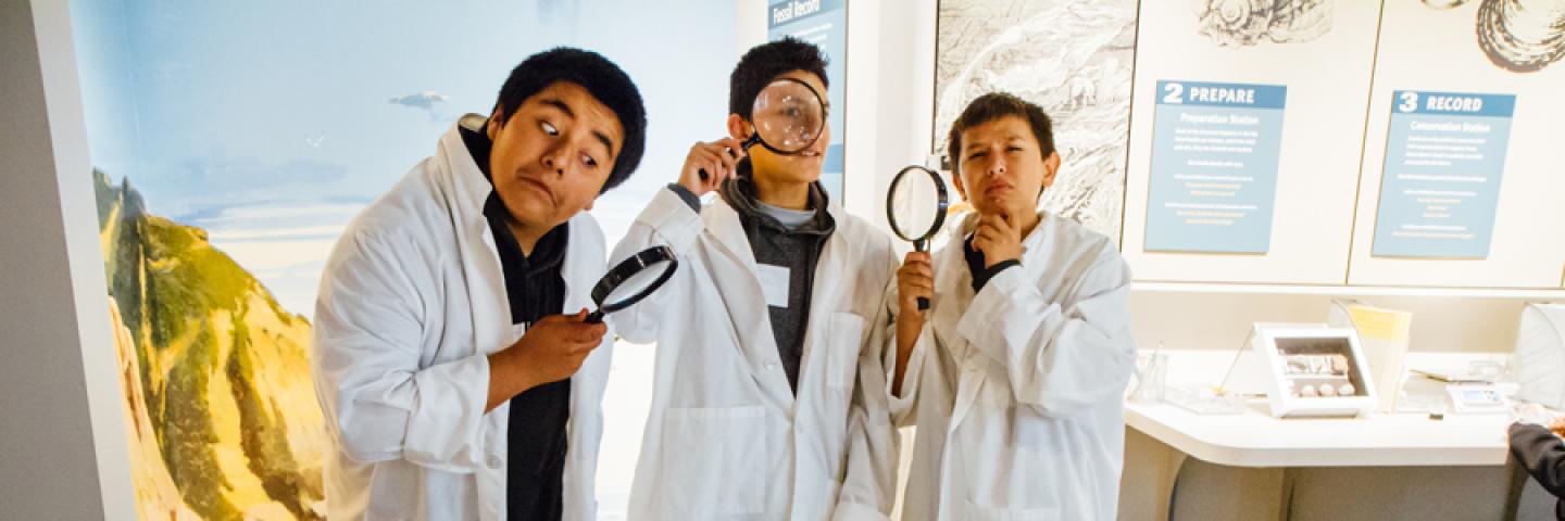 Students in lab coats