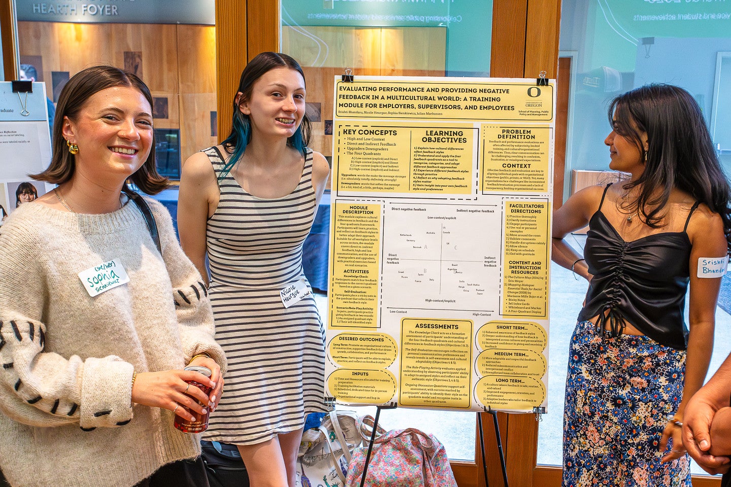 Students present their final poster at the PPPM Awards. 