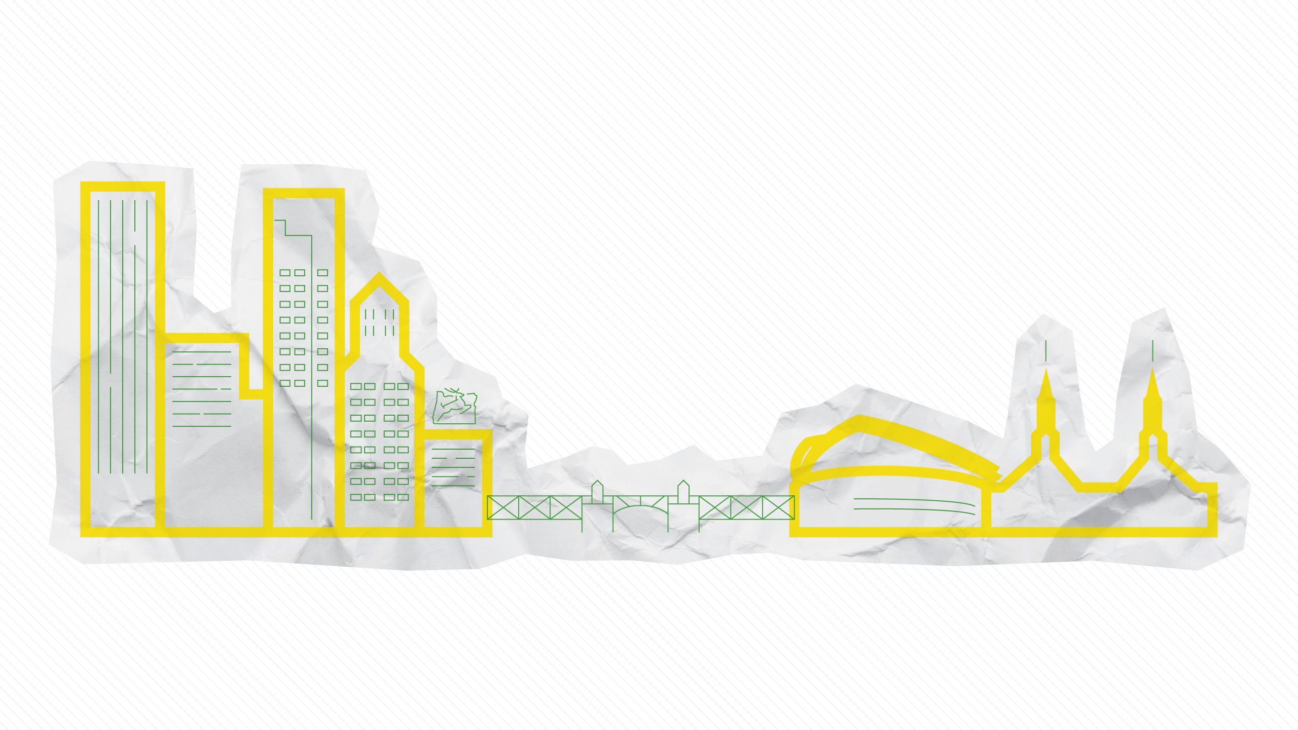 A simplified illustration of the Portland skyline