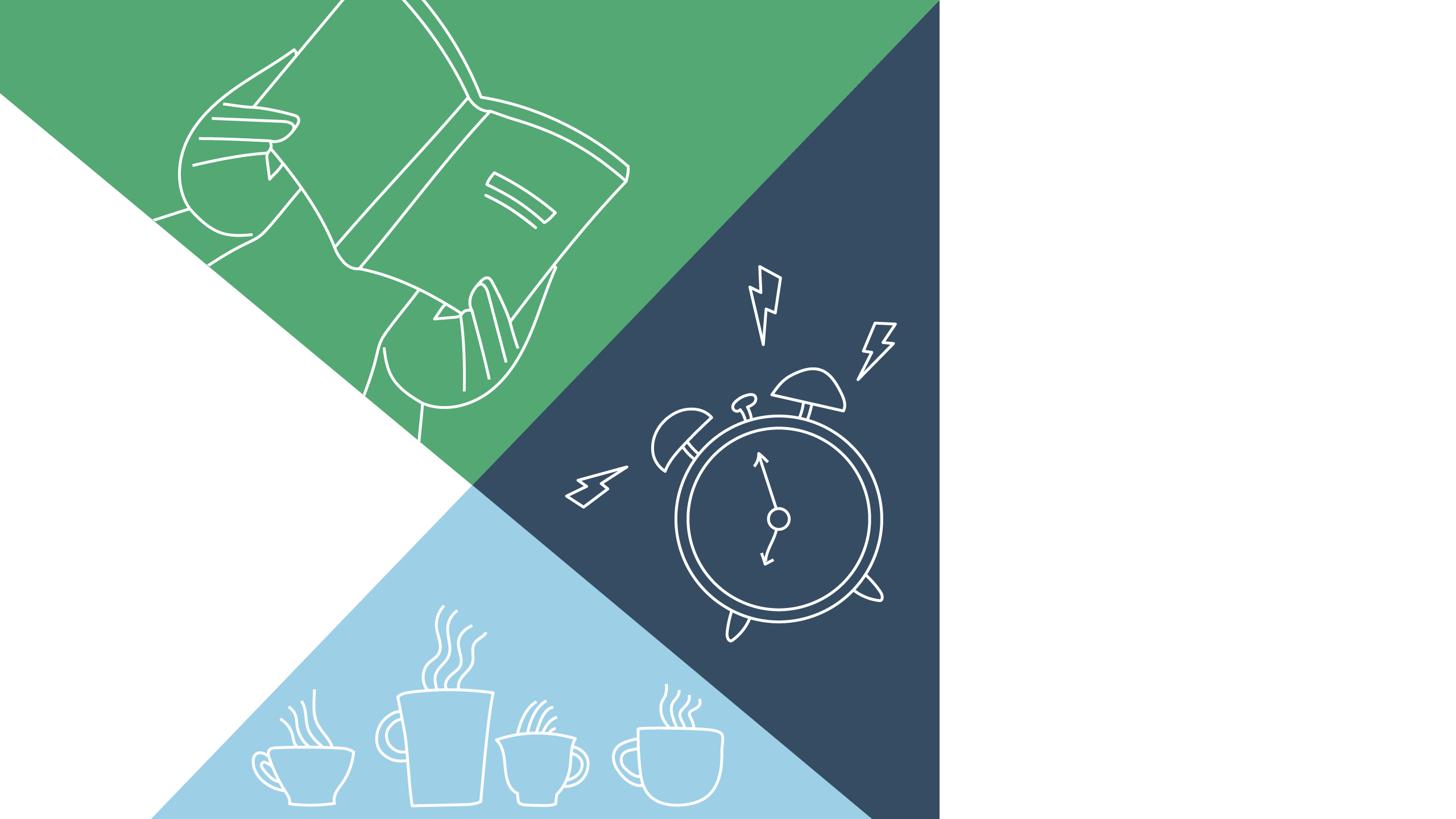 An additional illustration of an analog alarm clock ringing on a dark blue background.