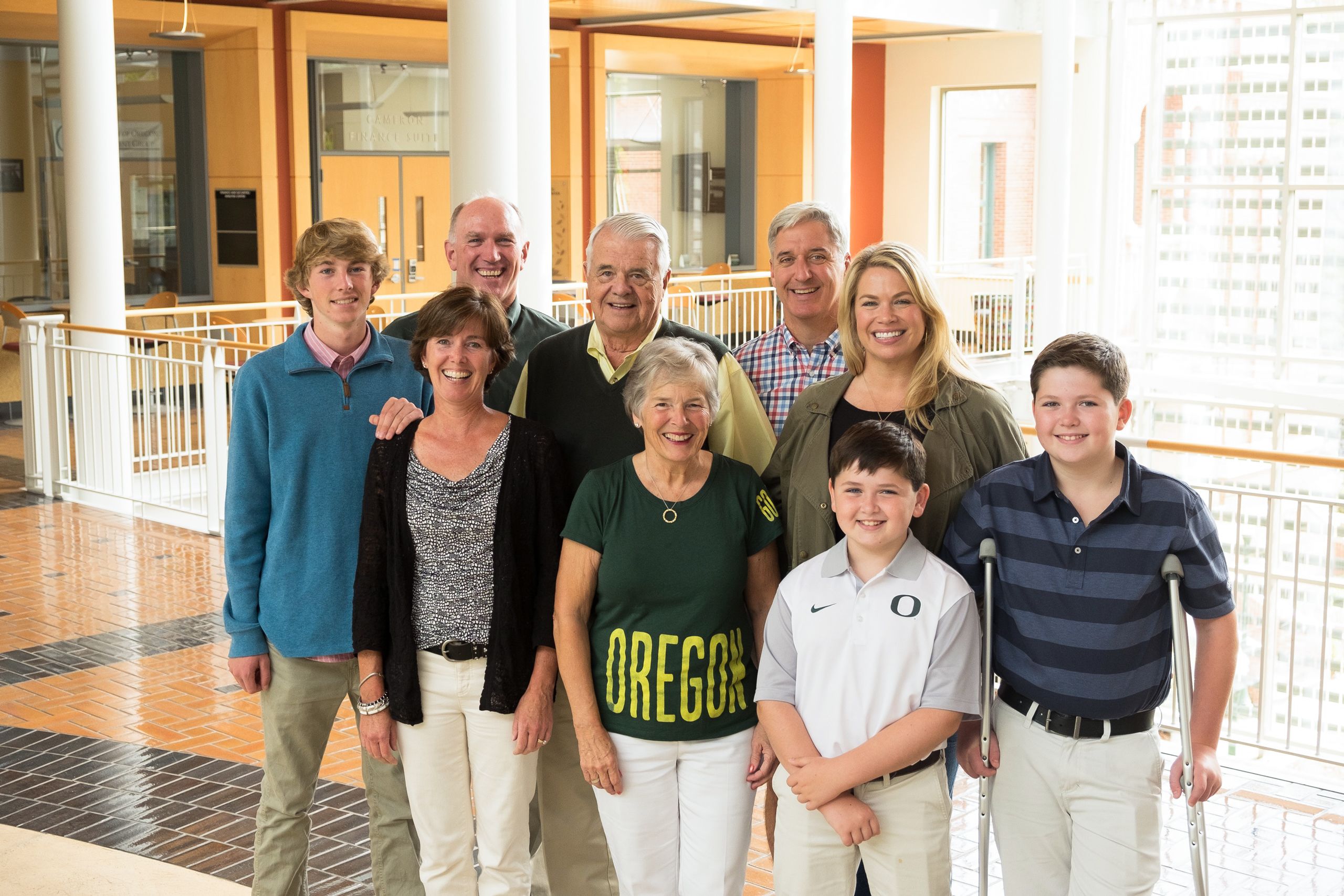 A group photo of the Cameron and McDonald families.