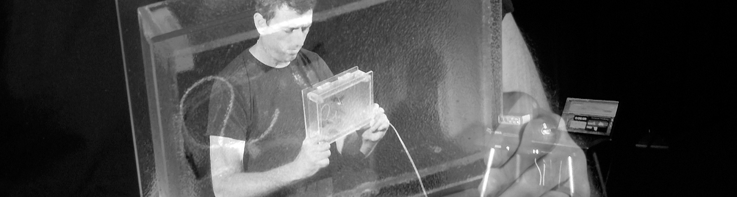 Music technology student with instrument