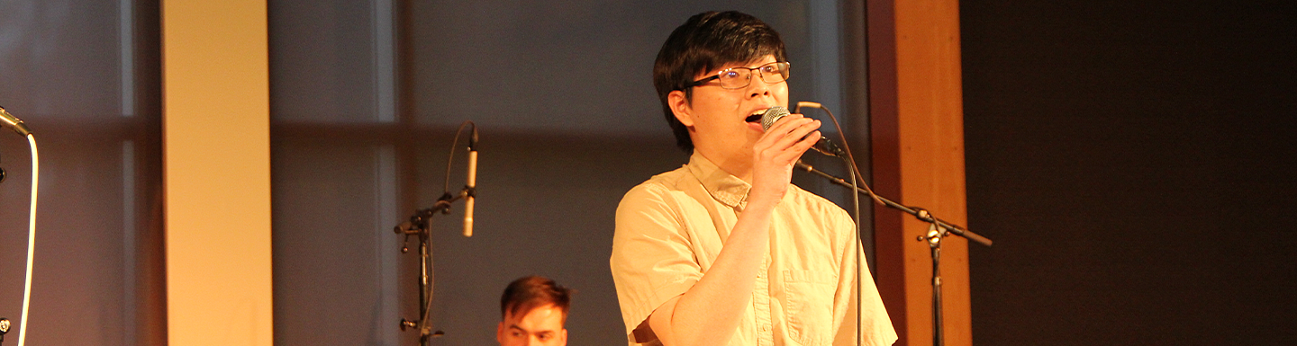 voice student performing