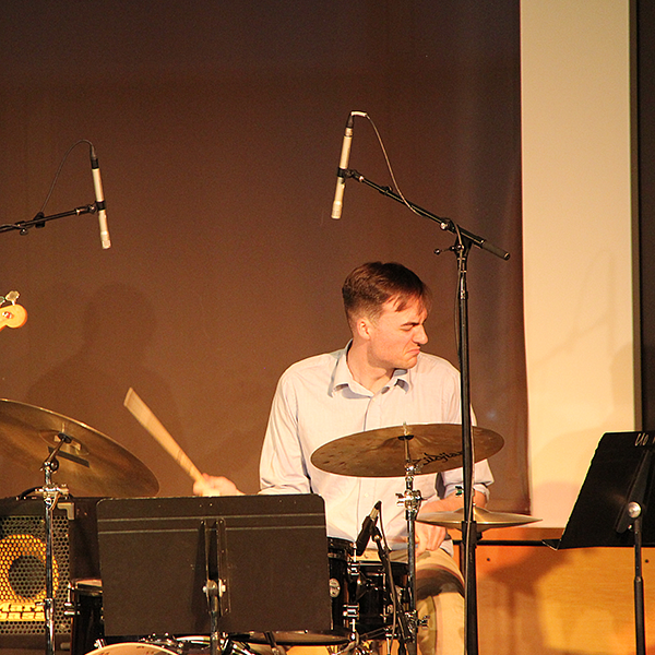 drum student performing
