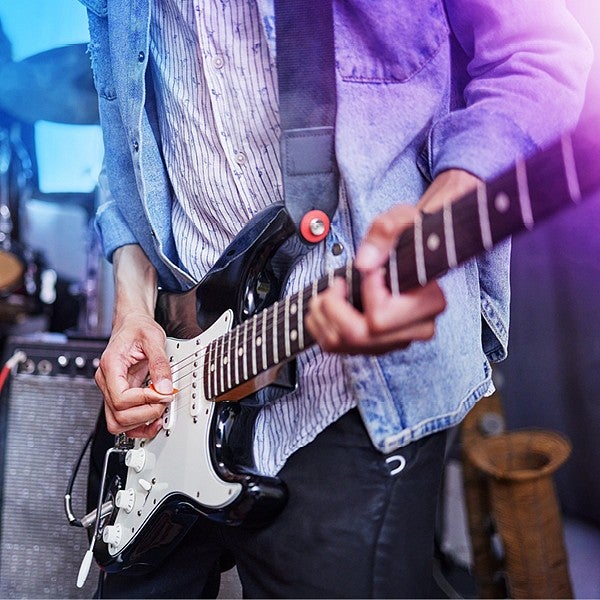 close up of guitar