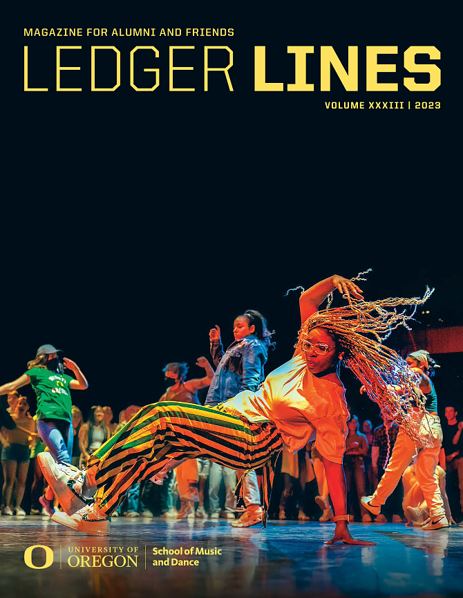 front of Ledger Lines magazine