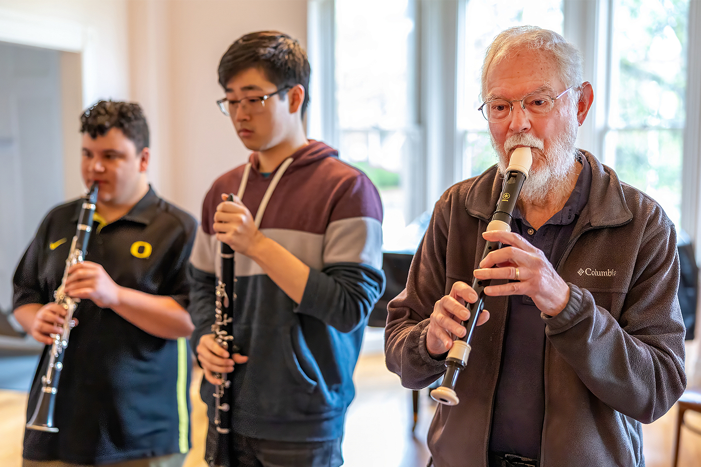 clarinet students performing