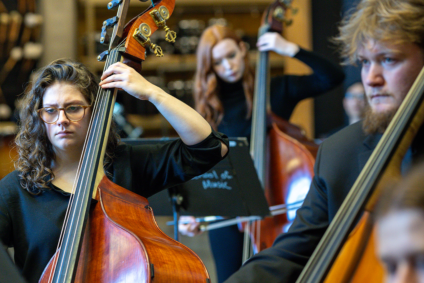 cello students rehearsing