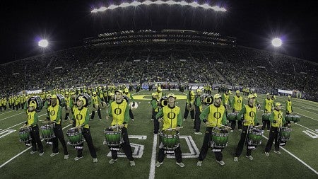 Oregon Marching Band in Autzen