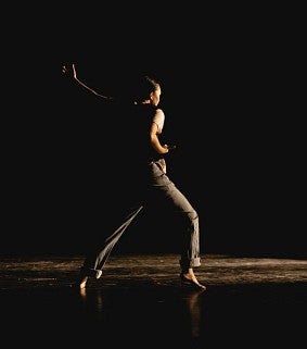 Emily dances in the Student Dance Collective concert