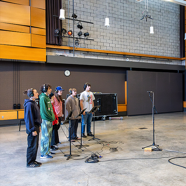 Music Technology Students in Aasen-Hull Hall