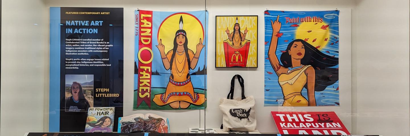 A case labeled Contemporary Artist Case with vibrantly colored art from Steph Littlebird.