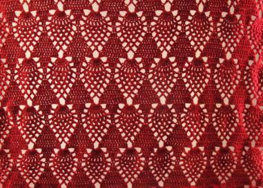 Red crochet pattern