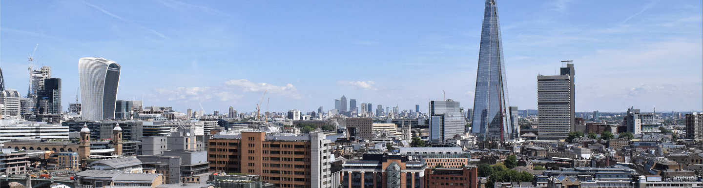 The skyline of London