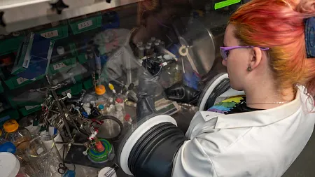 a person working in a lab