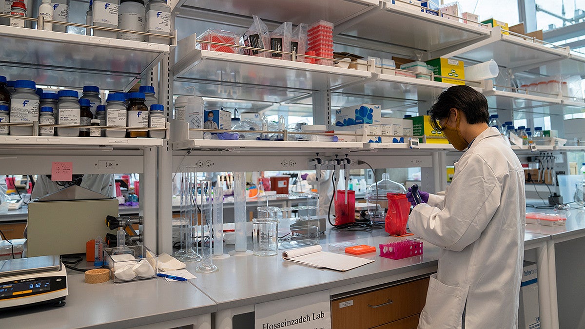 Student in a lab
