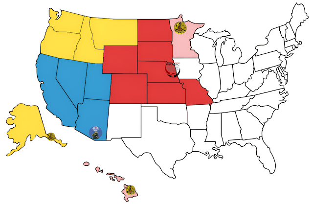 NALRC colored service areas with logos