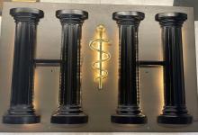 A sign designed and fabricated by OFAD for Hemsley Healthcare.