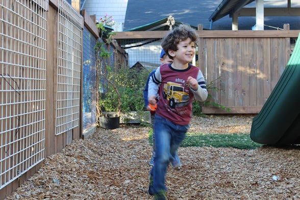 Preschool child running