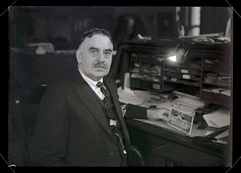 Manager John A. Johnson, November 1920 at the Pantages Theatre, Portland, Oregon