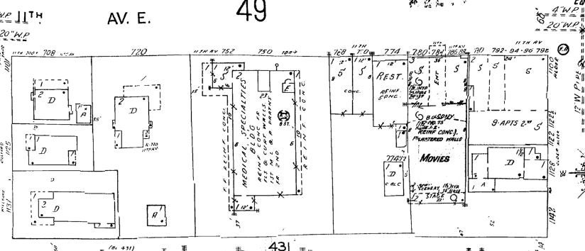 784 E. 11th Avenue and Alder St., Eugene, Oregon, c1925