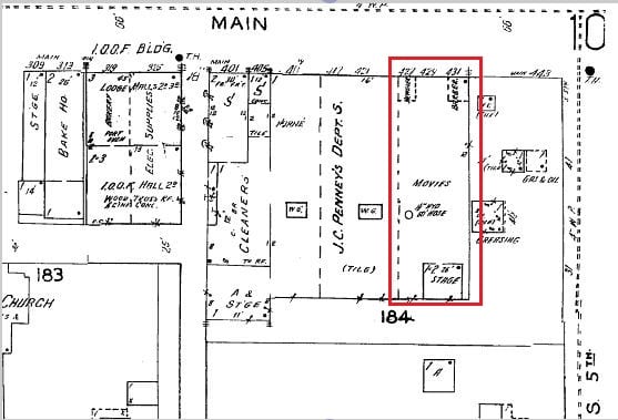 Arcade theater location, 1951