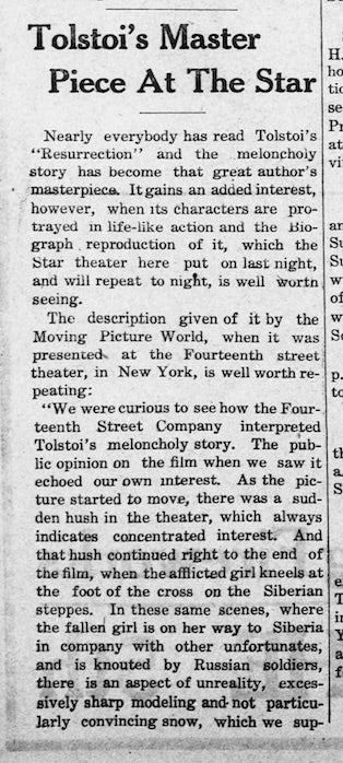 Resurrection at the Star Theater, Corvallis, 1909