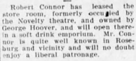New business in the Novelty theater building, 1911
