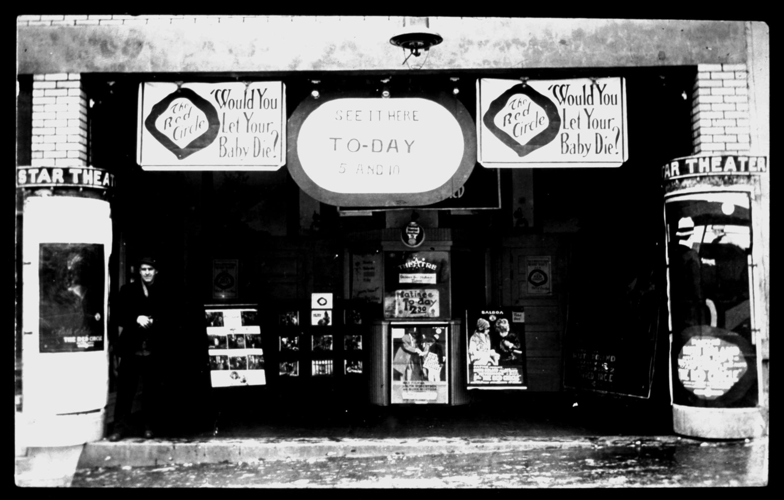 Fred Watrous in front of the Star Theater