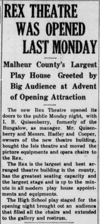 Malheur Enterprise article