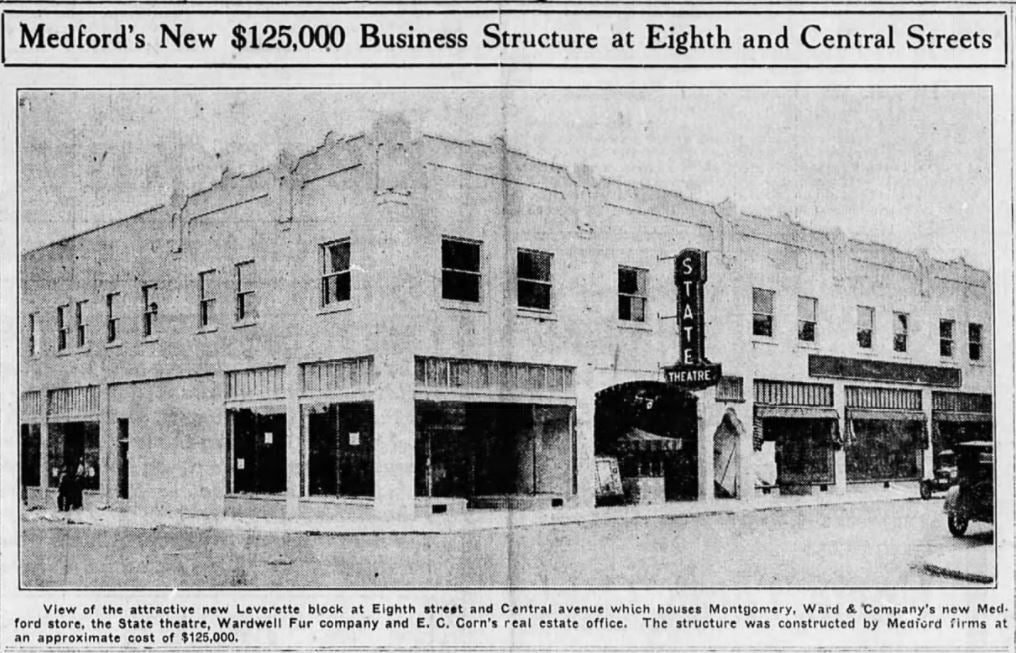 State theater building, 1928