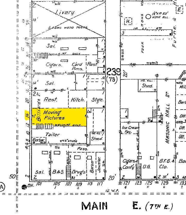 Sanborn Fire Insurance Maps of the Savoy theater location. Digital Sanborn Maps, Medford, Oregon, 1911, Sheet 15.