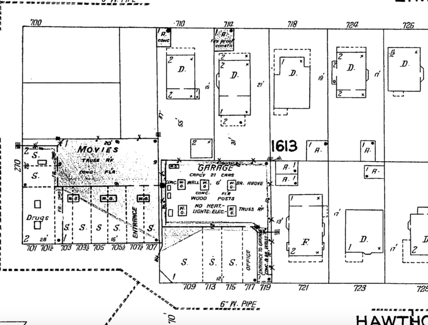 Map Display, Portland 1924. Sanborn Maps.