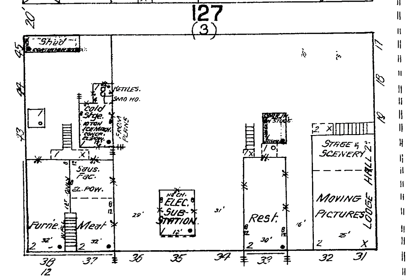 Location of Savoy Theater in comparison to local businesses.