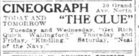 Ad for "The Clue"