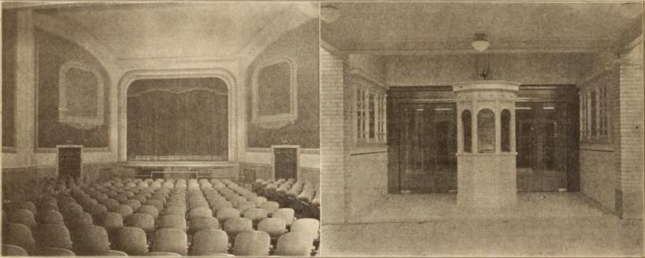 Lark Theatre interior and exterior, Motion Picture News (May-Jun 1923)