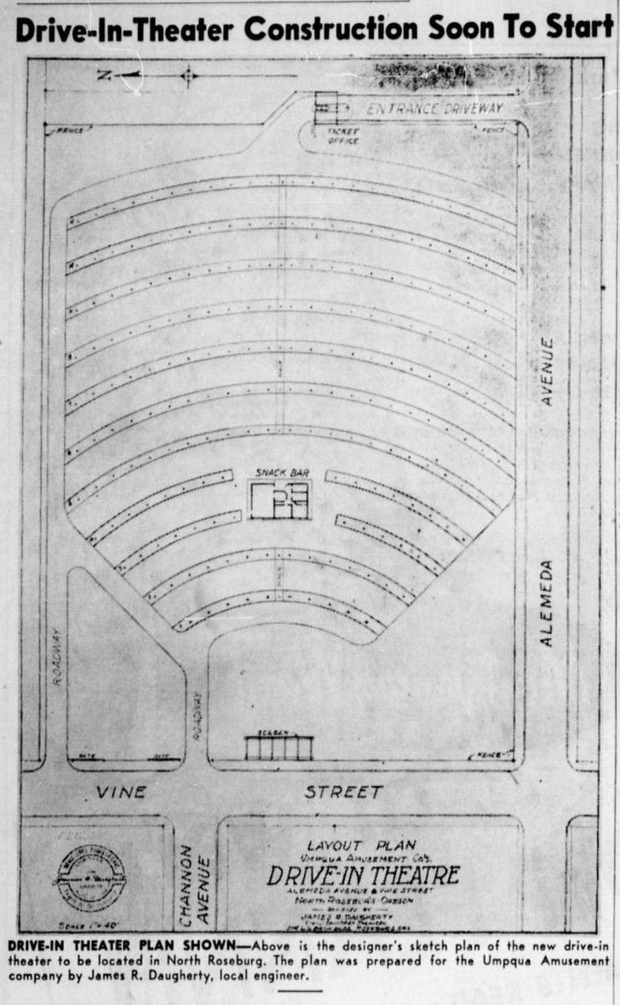 Layout plan for the upcoming Pine Motor Theatre.
