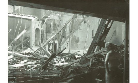 Venetian Theatre Fire. Image courtesy of venetiantheatre.com.