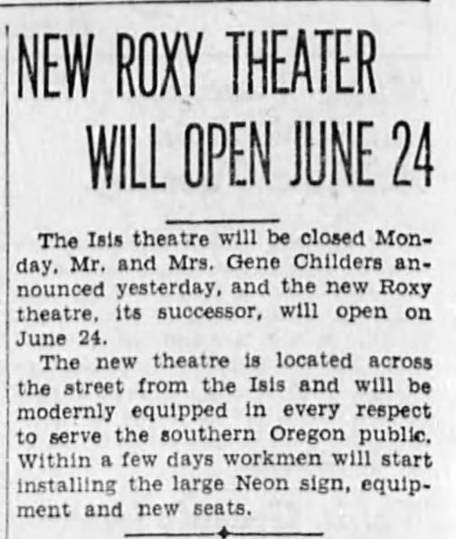 Isis theater closing, 1932