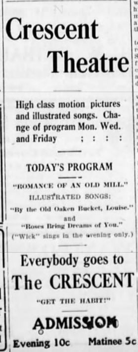 Crescent Theater, 1908, The News Review