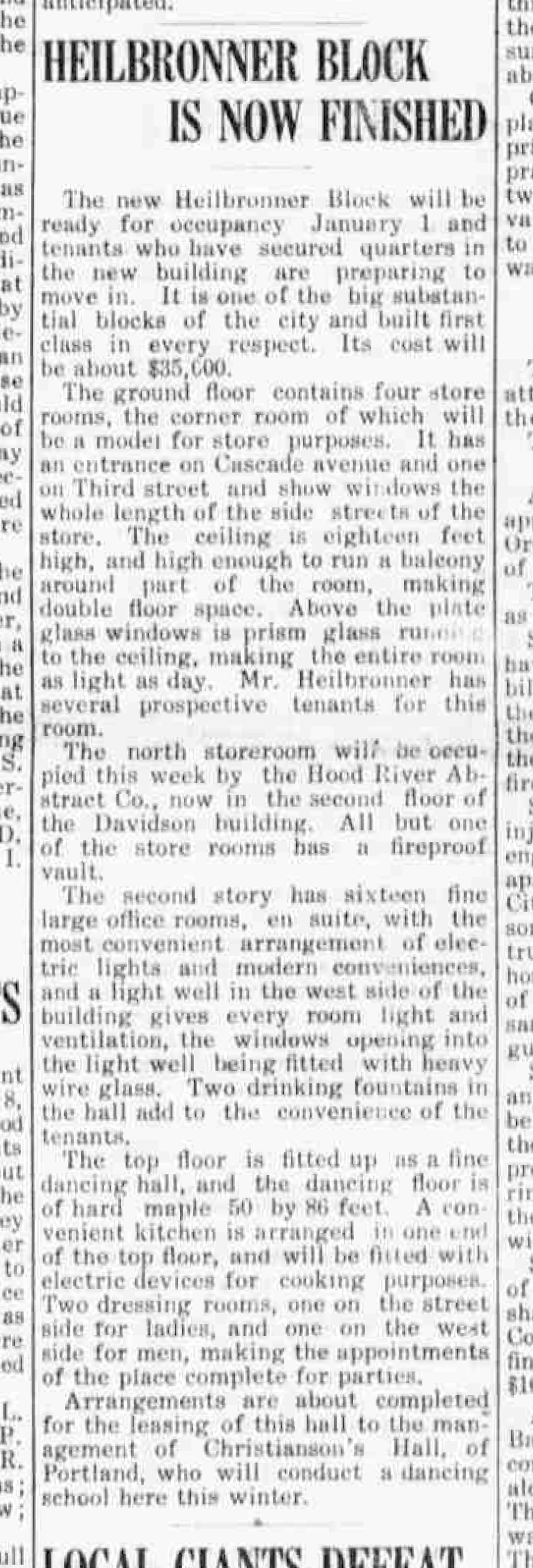 The Hood River Glacier, December 29, 1910