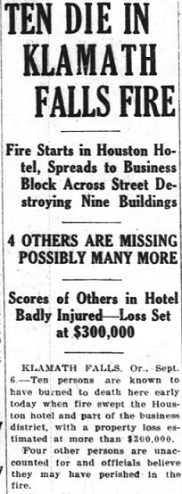 Fire destroys Houston's Opera House, 1920